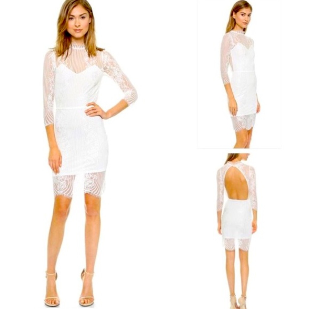 🍋 FOR LOVE AND LEMONS LACE WHITE ROSETTE DRESS COLLAR